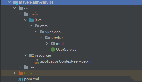 maven-ssm-service的目录结构.png
