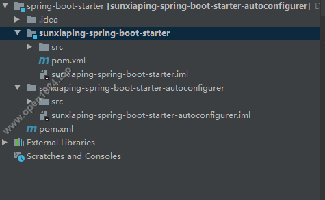 新建一个空的工程spring-boot-starter.png