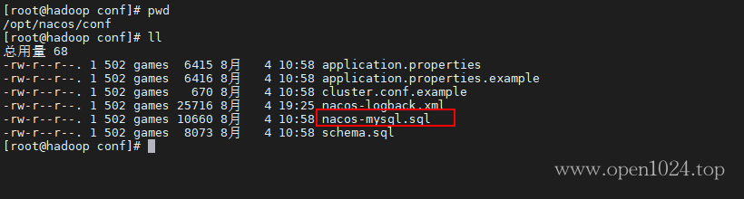 将nacos-mysql.sql导入到MySQL数据库中.png