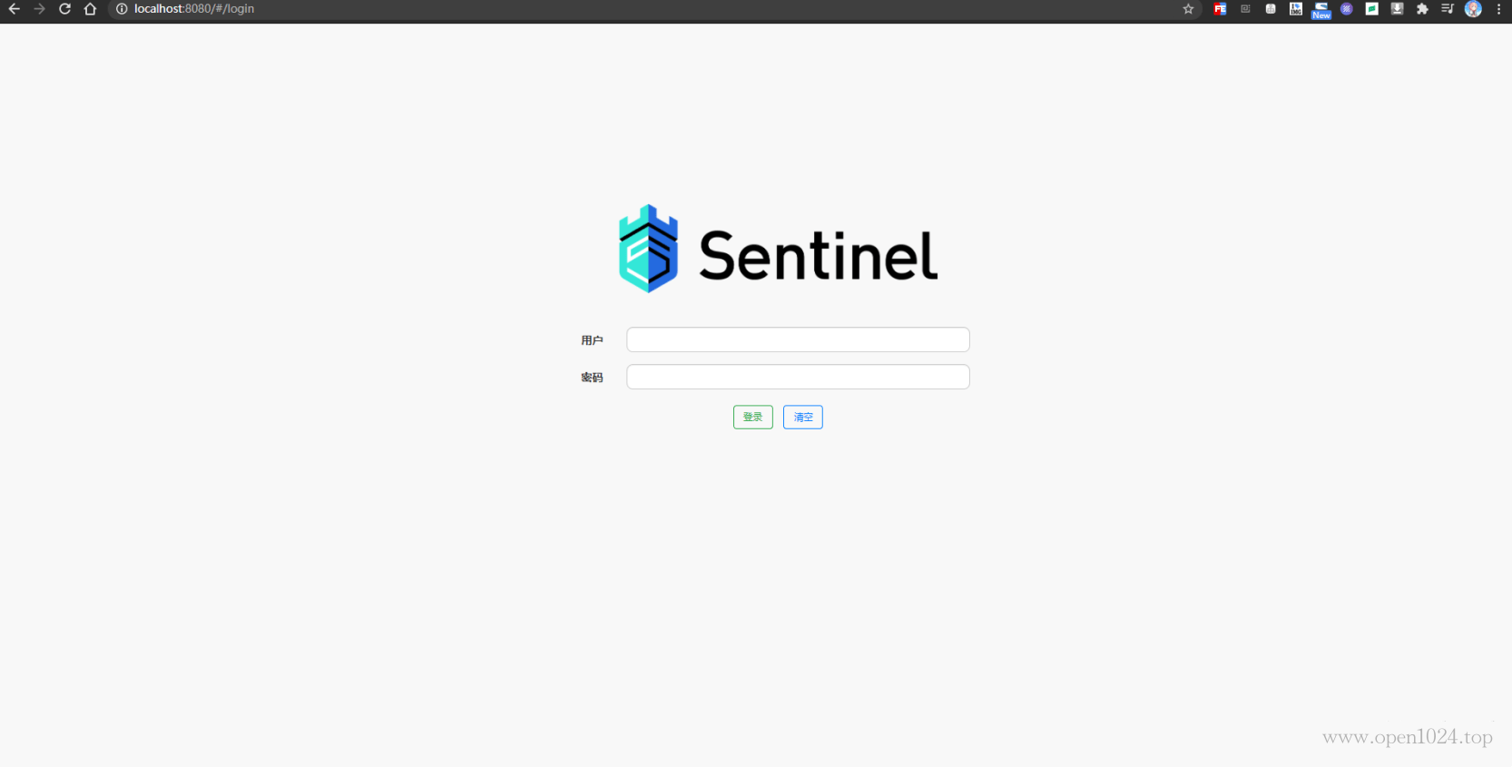Sentinel的登录页面.png